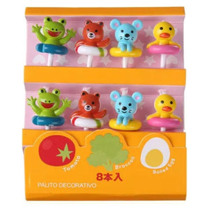 Complementos BENTGO Set de 8 Mini Tenedores Funny Animals