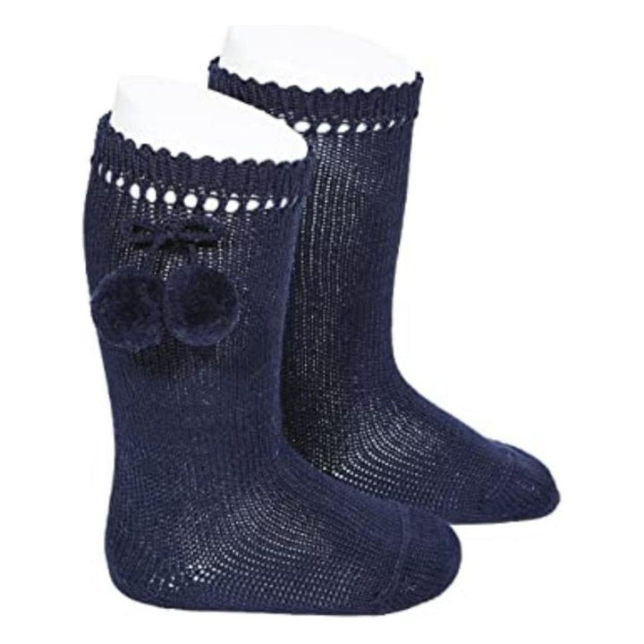 Complementos Calceta Alta Perlé con Borlas MARINO