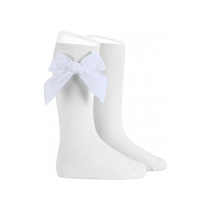 Complementos Calceta Lazo Terciopelo BLANCA