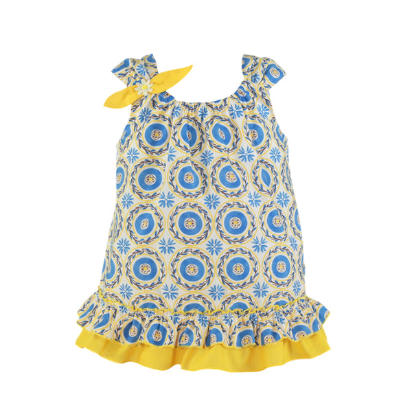 Ropa Bata a Juego Traje de Baño Summer Blue Margaritas