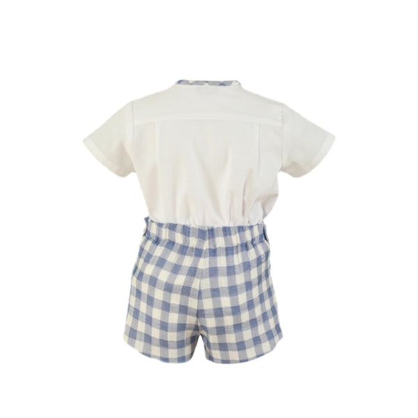 Ropa Conjunto Cuadros Azul