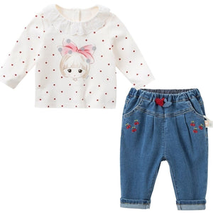 Ropa Conjunto Denim Dots