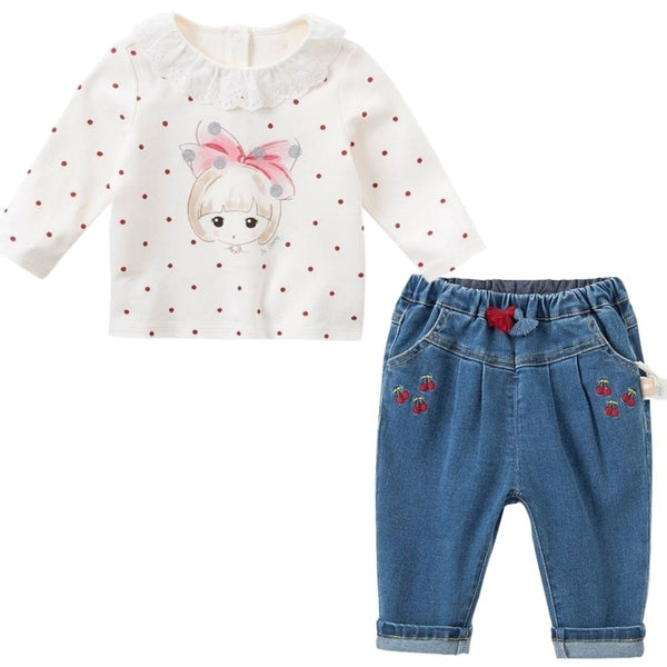 Ropa Conjunto Denim Dots