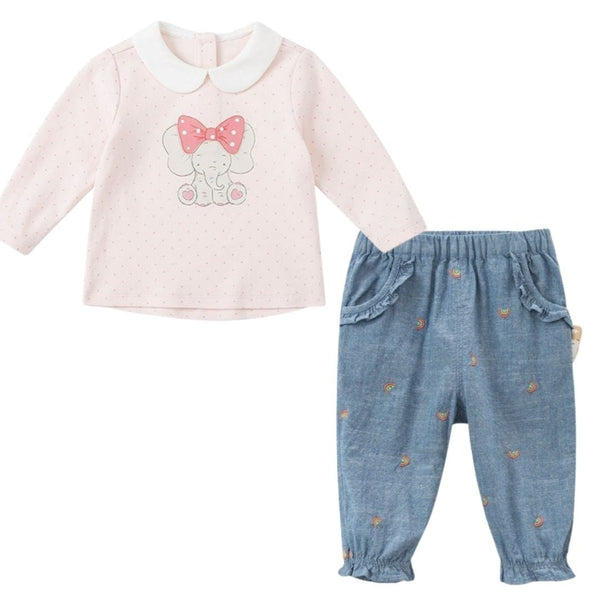 Ropa Conjunto Denim Ruffle