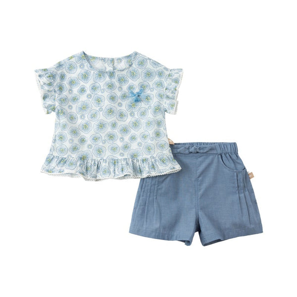 Ropa Conjunto Summer Blue Flowers