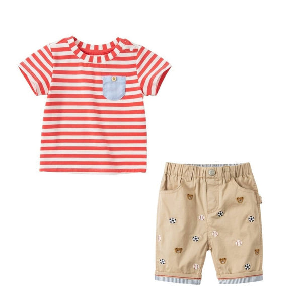 Ropa Conjunto Summer Red Stripes