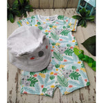 Pelele Green Leaves con gorro