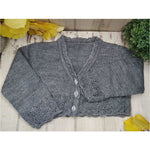 Suéter corto color Gris