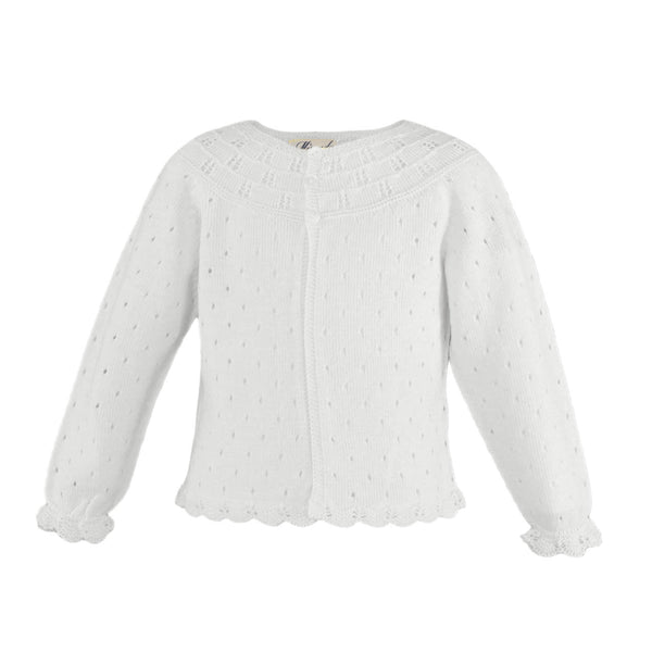 Ropa Suéter Primaveral Calado Blanco