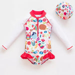 Traje de baño Rainbow Birds con Gorra a Juego