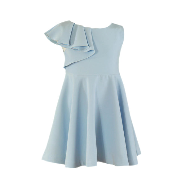 Ropa Vestido Azul Celeste Ruffles