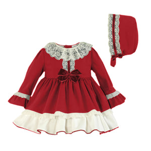 ROPA Vestido Bebé con Capota Red Elegance