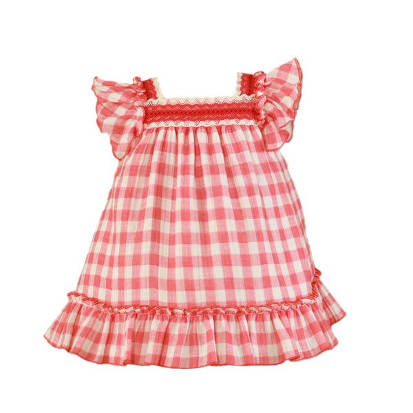 Ropa Vestido Cuadros Rojos