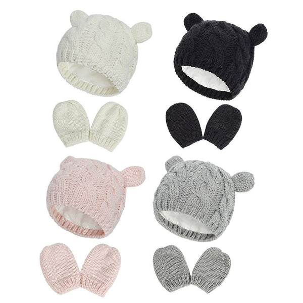 Set de Gorro y Manoplas Teddy Beige